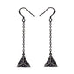 Dragon's eye D4 earrings-Gunmetal w/Purple gems