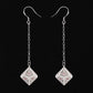 Dragon's eye D100 earrings-Silver w/Pink gems
