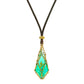 Removeable D4 Dice Holder Necklace with Random Sharp Resin D4s-Gold