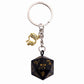 D20 keychain with HYMGHO dragon charm-Barbarian Black