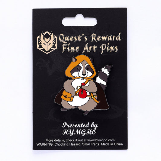 Quest's Reward Fine Art Class Pins: Dash Slientpaw-Raccoon Rogue
