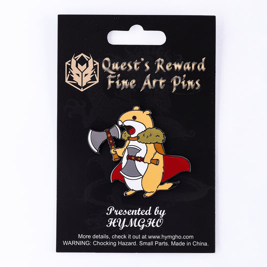 Quest's Reward Fine Art Class Pins: Wyatt Rumblepelt-Prairie Dog Barbarian