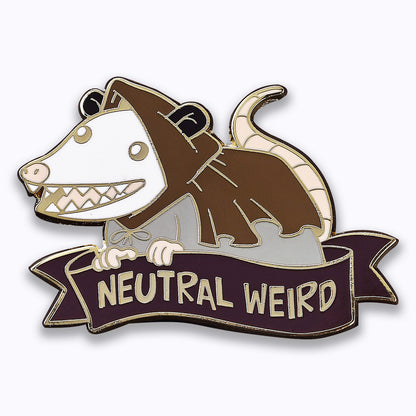 Alternative Alignments Enamel Pin-Neutral Weird Opossum