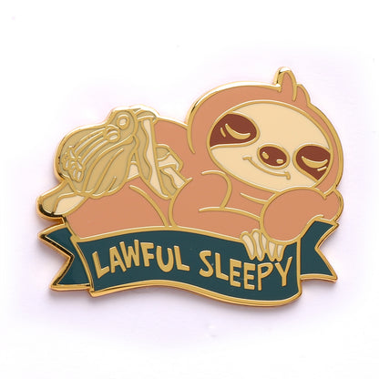 Alternative Alignments Enamel Pin-Lawful Sleepy Sloth