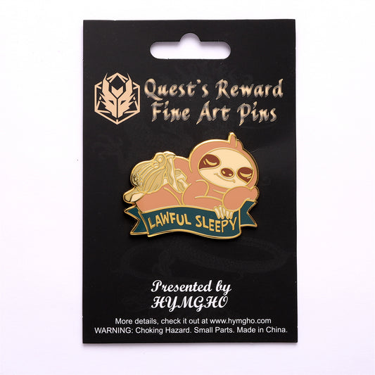 Quest's Reward Fine Art Pins: Lawful Sleepy-Sloth