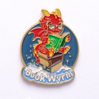 Quest's Reward Fine Art Pins-Book Wyrm