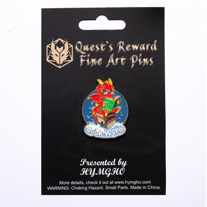 Quest's Reward Fine Art Pins-Book Wyrm