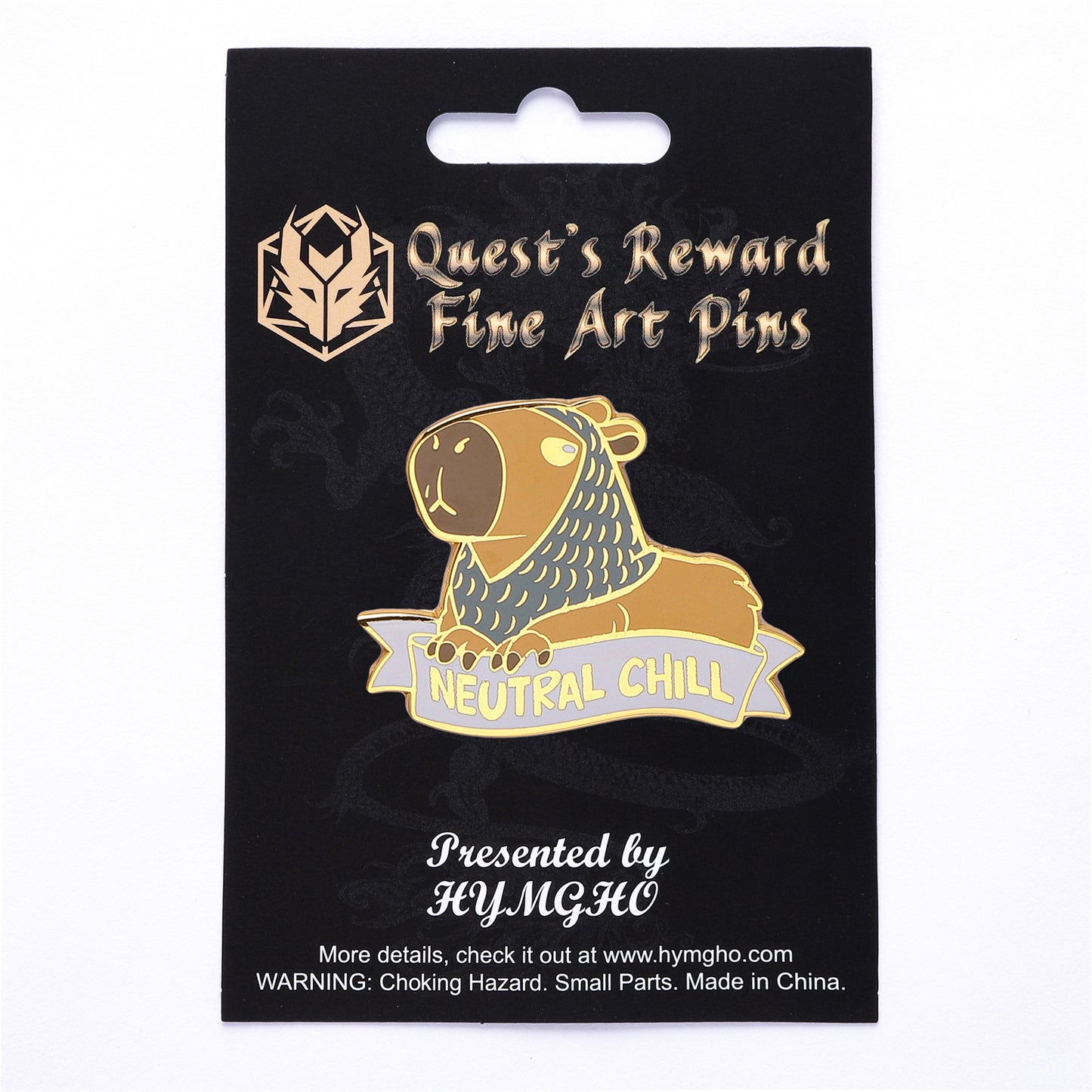 Alternative Alignments Enamel Pin - Neutral Chill-Capybara