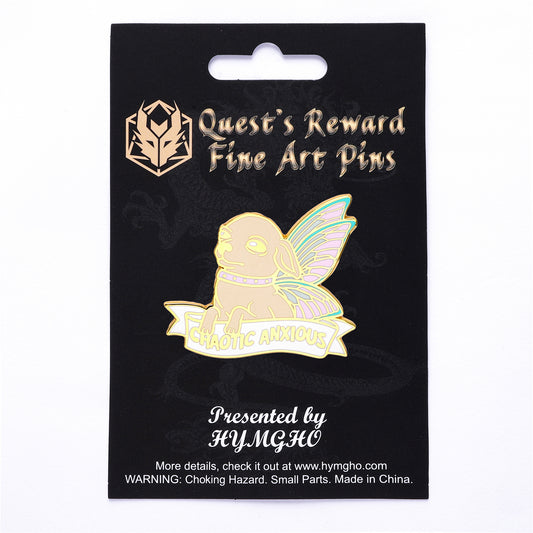 Alternative Alignments Enamel Pin - Chaotic Anxious-Chihuahua