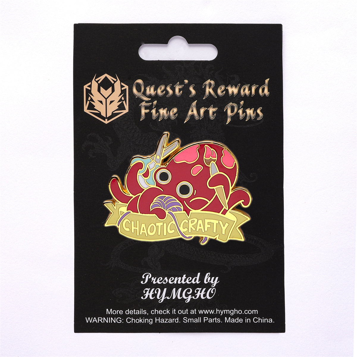 Alternative Alignments Enamel Pin - CHAOTIC CRAFTY - HYMGHO Dice 