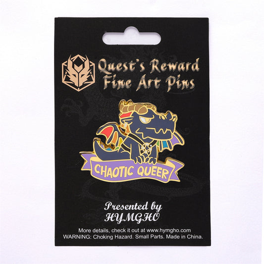 Alternative Alignments Enamel Pin - CHAOTIC QUEER - HYMGHO Dice 