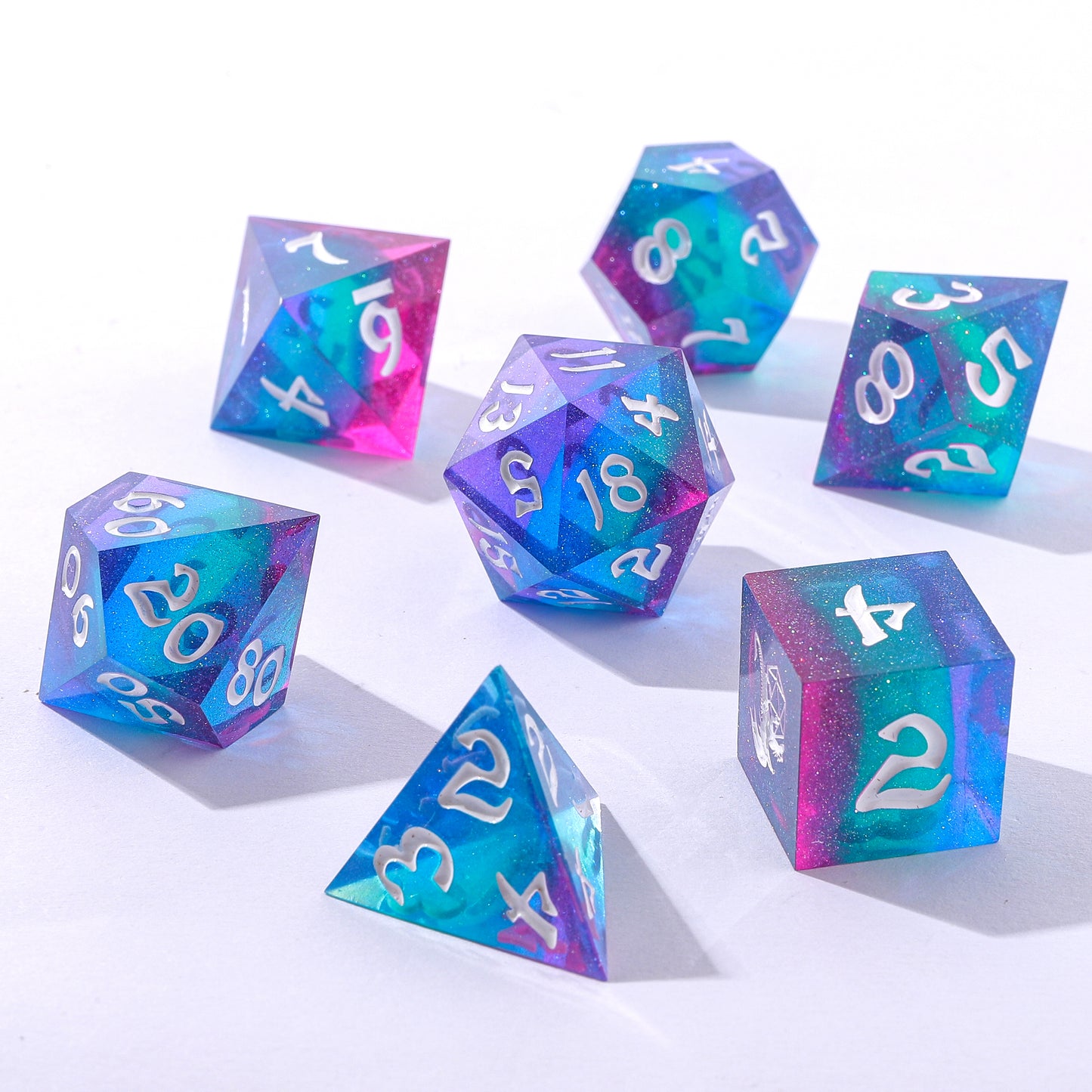 Captured Magic Handmade Sharp Edge Resin Dice-Fairy Stones
