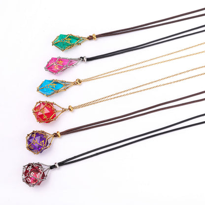 取り外し可能な D4 ダイスホルダーネックレス、ランダムシャープ樹脂 D4s ゴールドチェーン付き