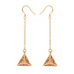 Dragon's eye D4 earrings-Gold w/Red gems