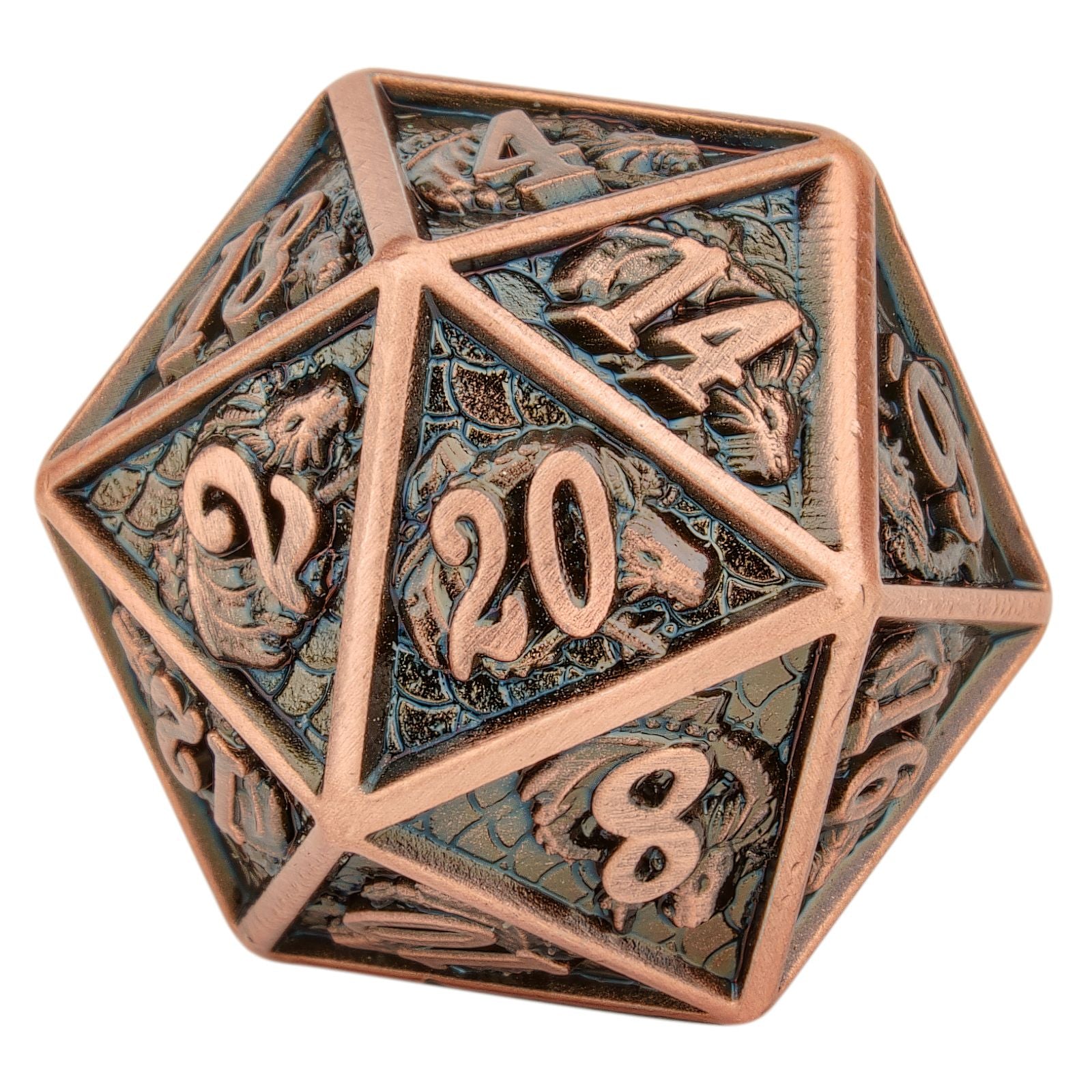 Classic Ancient copper solid dragon dice - HYMGHO Dice 