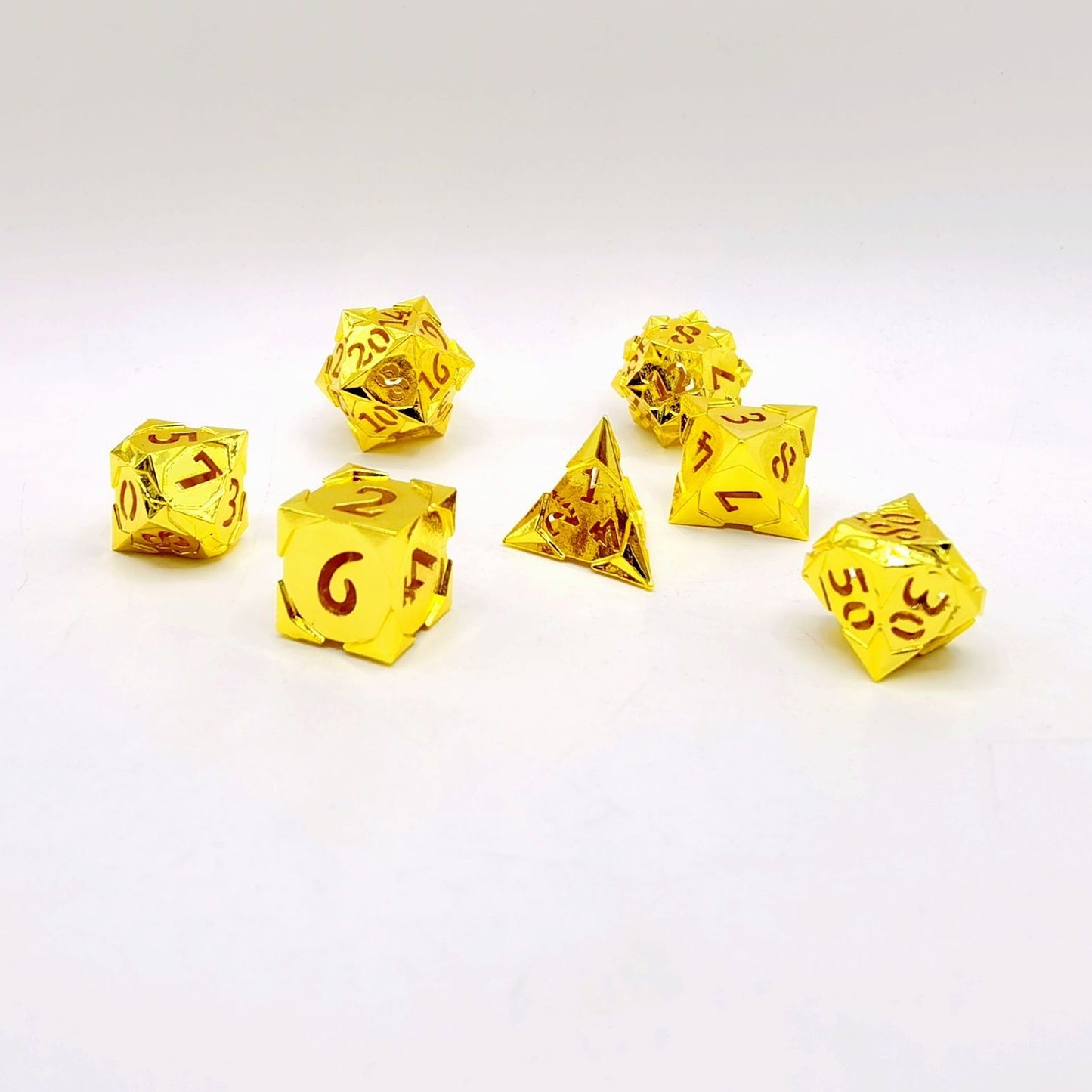 HYMGHO Morning Star Dice hollow out numbers shiny gold