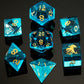 Blue Glass dice set for RPG collections