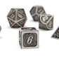 Pewter frame with gunmetal black 2 tone metal dice set for DnD table games - HYMGHO Dice 