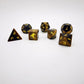 Natural Tiger's eye gemstone dice set for RPG collections - HYMGHO Dice 