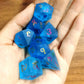 Dragon's Hoard Gemstone Polyhedral Dice Set-Sea Blue