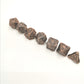 Ancient copper Druid Metal Polyhedral Dice Set 7 die - HYMGHO Dice 