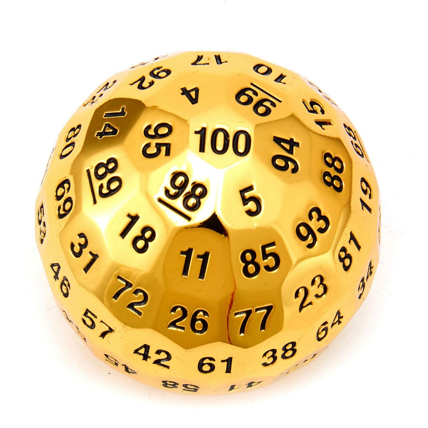 HYMGHO Titans Fist metal Polyhedral Dice 100 Sided D100 die Gold Color - HYMGHO Dice 