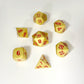 Classic D&D dice recessed digits matt gold color - HYMGHO Dice 
