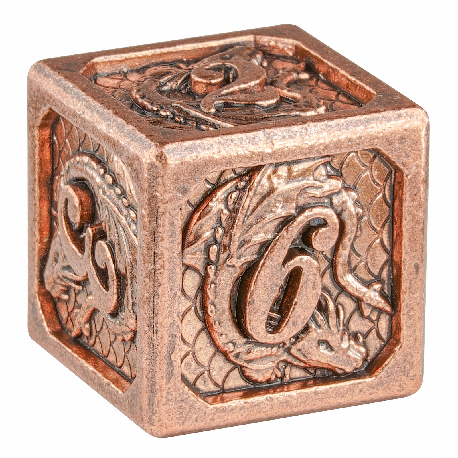 D&D Antique dirty Copper Dragon Dice set for RPG gaming - HYMGHO Dice 