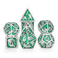 Silver Emerald painting dragon metal dice - HYMGHO Dice 