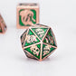 Rose gold Emerald painting dragon metal dice for dungeons and dragons board games - HYMGHO Dice 