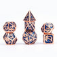Rose gold deep ocean blue solid metal dragon dice - HYMGHO Dice 
