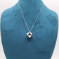 Silver D20 dice necklace pendant with chain for D&D gamer - HYMGHO Dice 