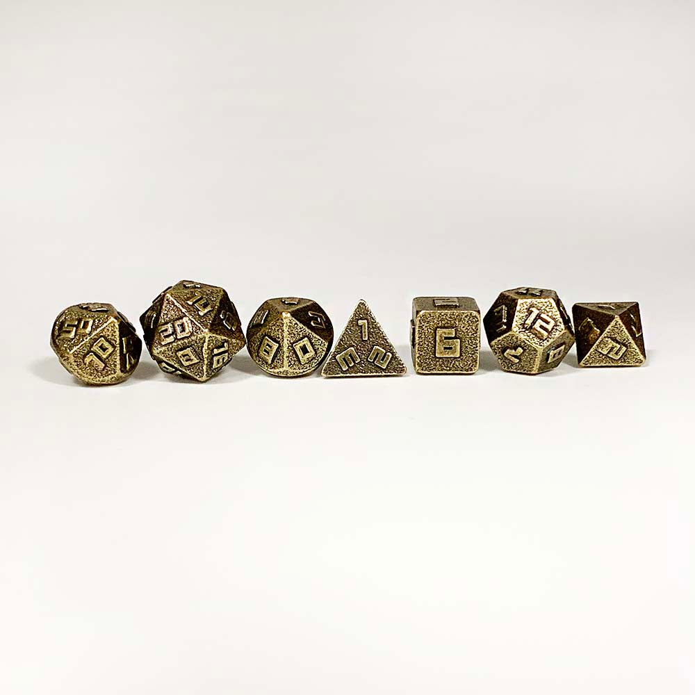10MM Mini Metal RPG Dice Set-Ancient Bronze
