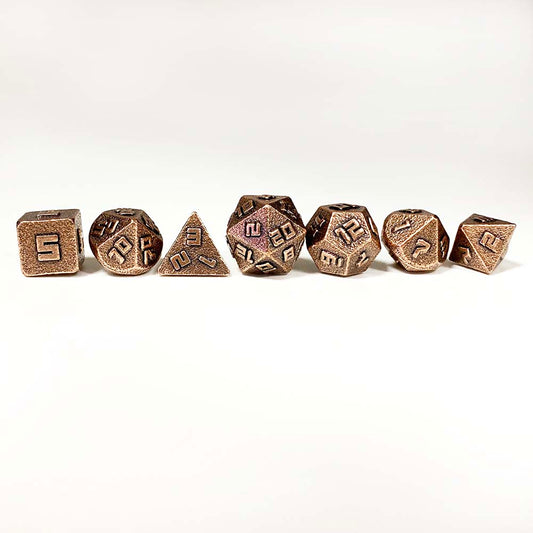 10MM Mini Metal RPG Dice Set- Ancient Copper