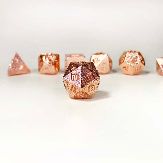 10MM Mini Metal RPG Dice Set- Copper