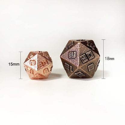 10MM Mini Metal RPG Dice Set- Copper