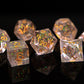 HYMGHO DND Dice Set transparent resin dice handmade Sharp Edge ice cream pink - HYMGHO Dice 