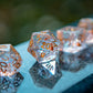 HYMGHO DND Dice Set transparent resin dice handmade Sharp Edge ice cream pink - HYMGHO Dice 