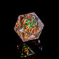 HYMGHO DND Dice Set transparent resin dice handmade Sharp Edge ice cream pink - HYMGHO Dice 
