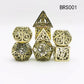 Handcrafted brass hollow steampunk dice gear cage dice set for collection - HYMGHO Dice 
