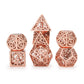Shiny Copper hollow gear dice set for RPGs