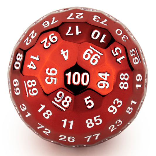 HYMGHO Titans Fist 100 Sided dice D100 die Ruby Red Color - HYMGHO Dice 
