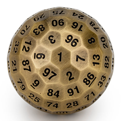 HYMGHO Titans Fist D100 die 100 Sided Dice 50mm antique bronze - HYMGHO Dice 