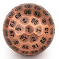 HYMGHO Titans Fist D100 die 100 Sided Dice 50mm antique copper - HYMGHO Dice 