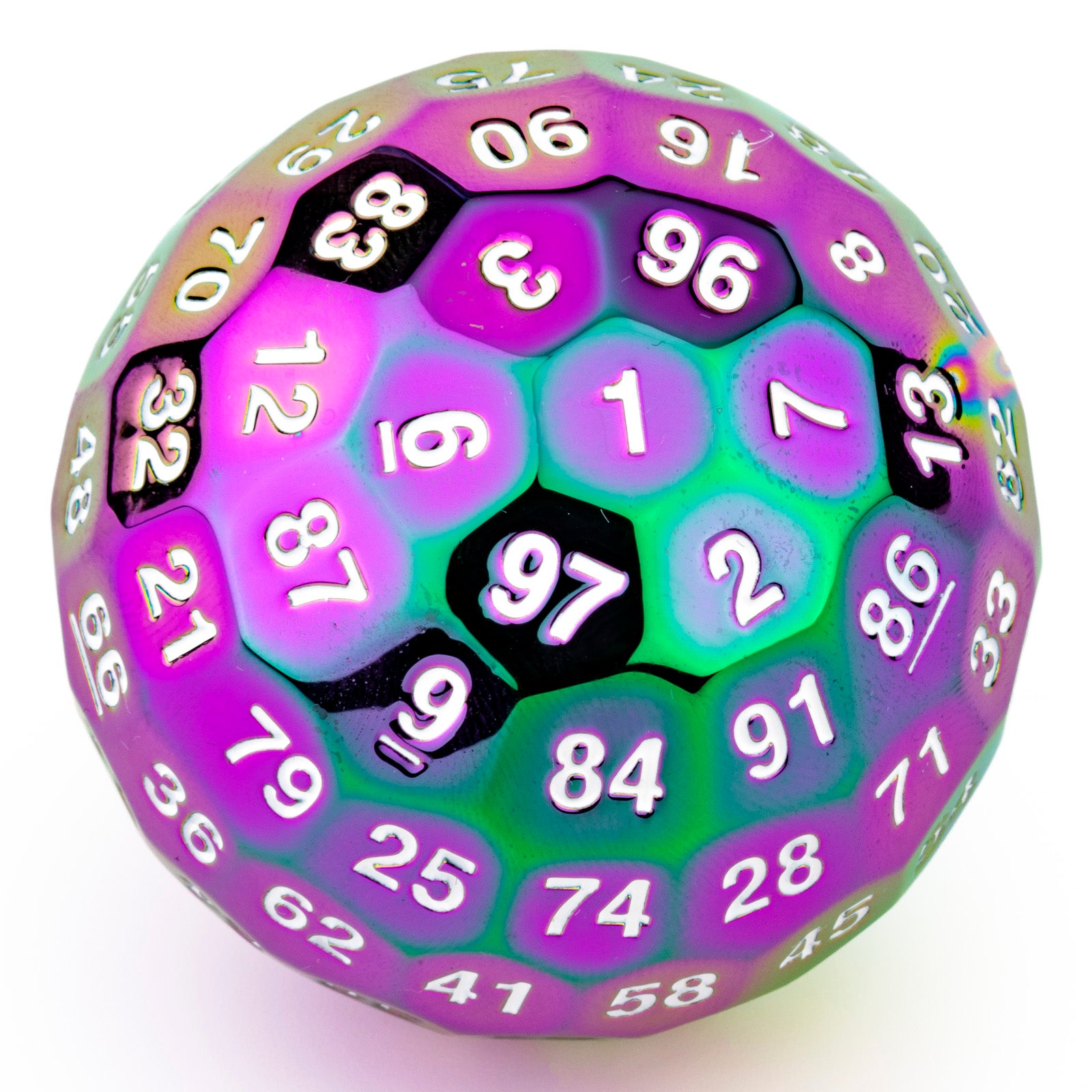 HYMGHO Titans Fist D100 die 100 Sided Dice 50mm rainbow color - HYMGHO Dice 