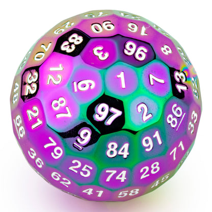 HYMGHO Titans Fist D100 die 100 Sided Dice 50mm rainbow color - HYMGHO Dice 