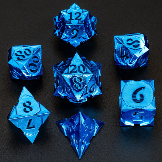 HYMGHO Morning Star Dice hollow out numbers Blue