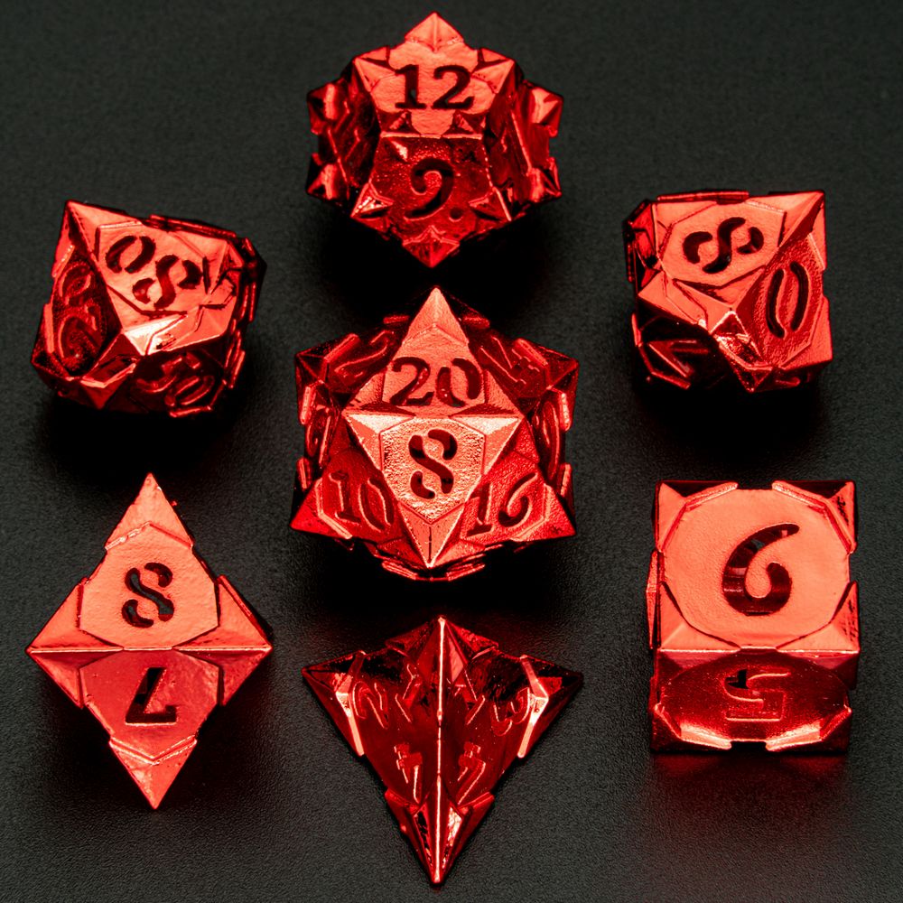 HYMGHO Morning Star Dice hollow out numbers Red