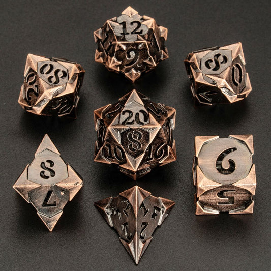 HYMGHO Morning Star Dice hollow cage Ancient Copper