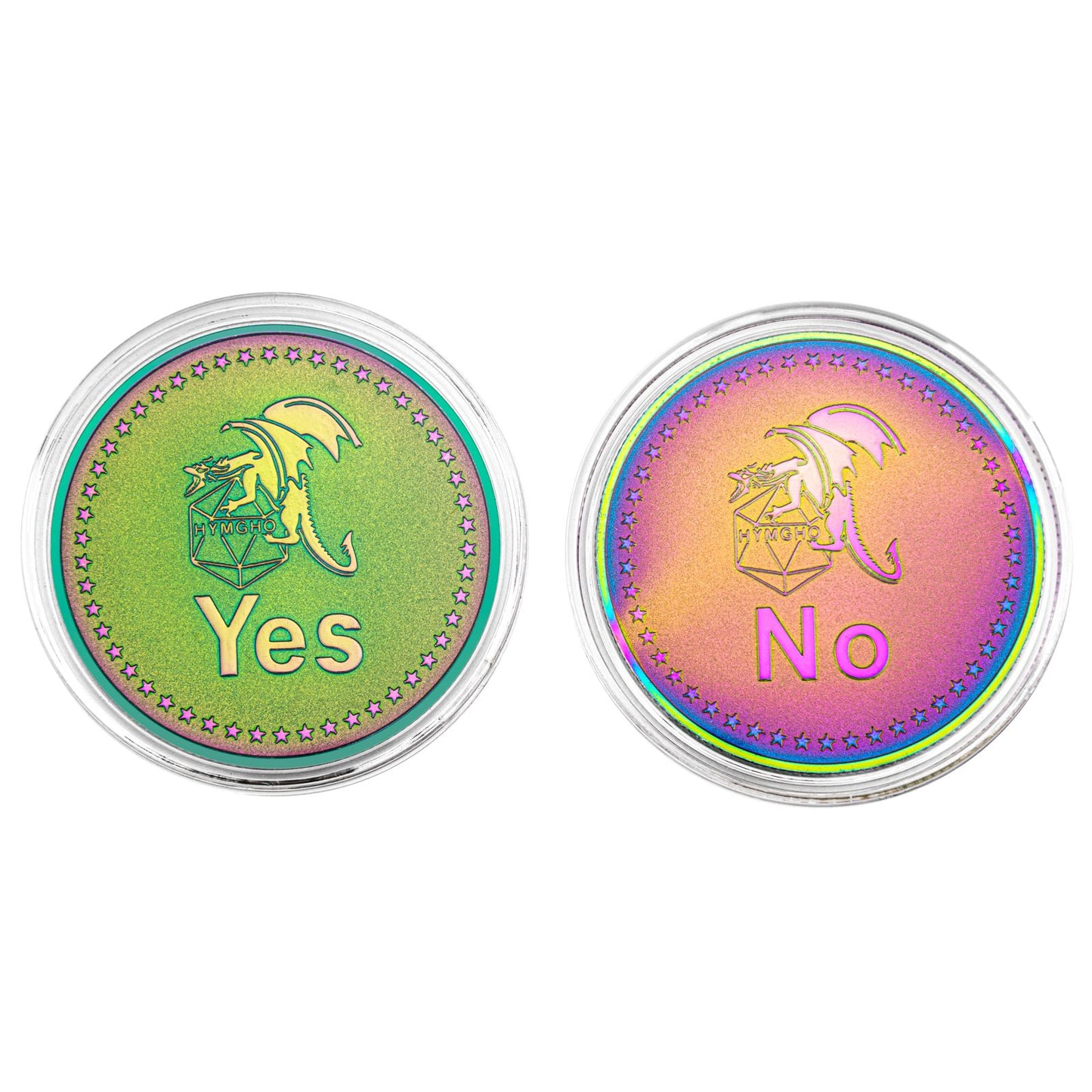 HYMGHO YES/NO Deluxe D2 coin Rainbow